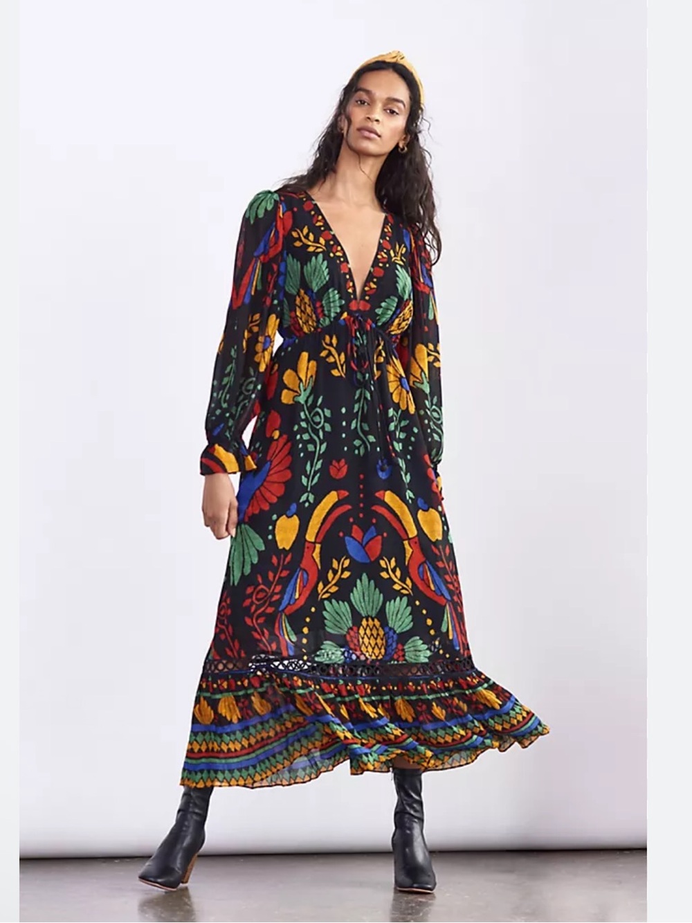 Farm Rio Georgette Maxi Dress Small